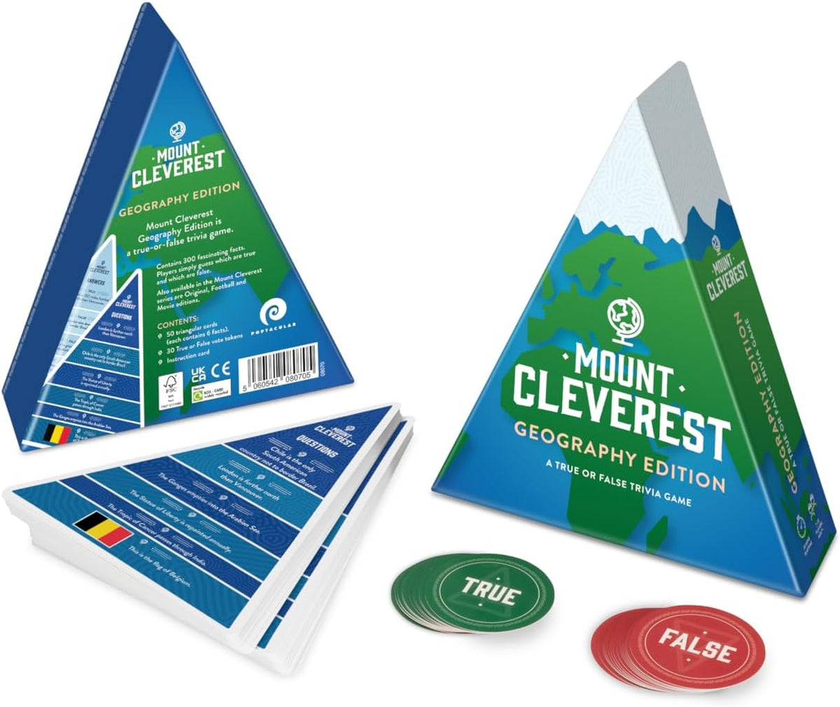 Mount Cleverest Original Edition, True or False Trivia Game - Geography - image 3