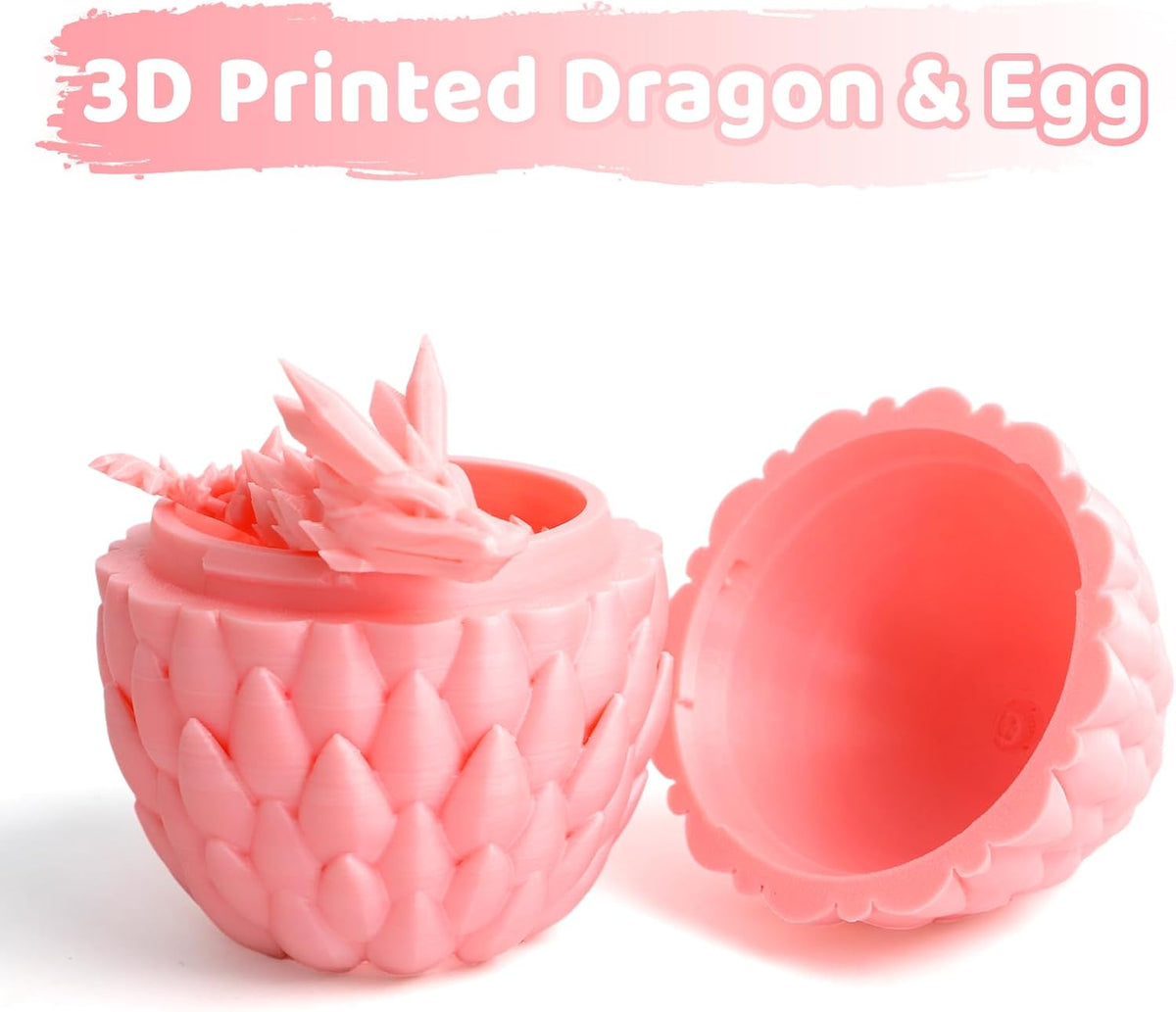 3D Printed Dragon Egg, Large 12" for Kids, Dragon Lovers - Pink - image 3