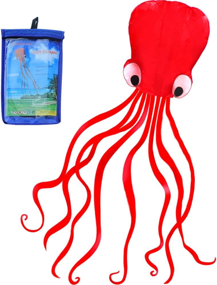 Hengda Kite Soft Octopus Kite Series - 1 / All Red