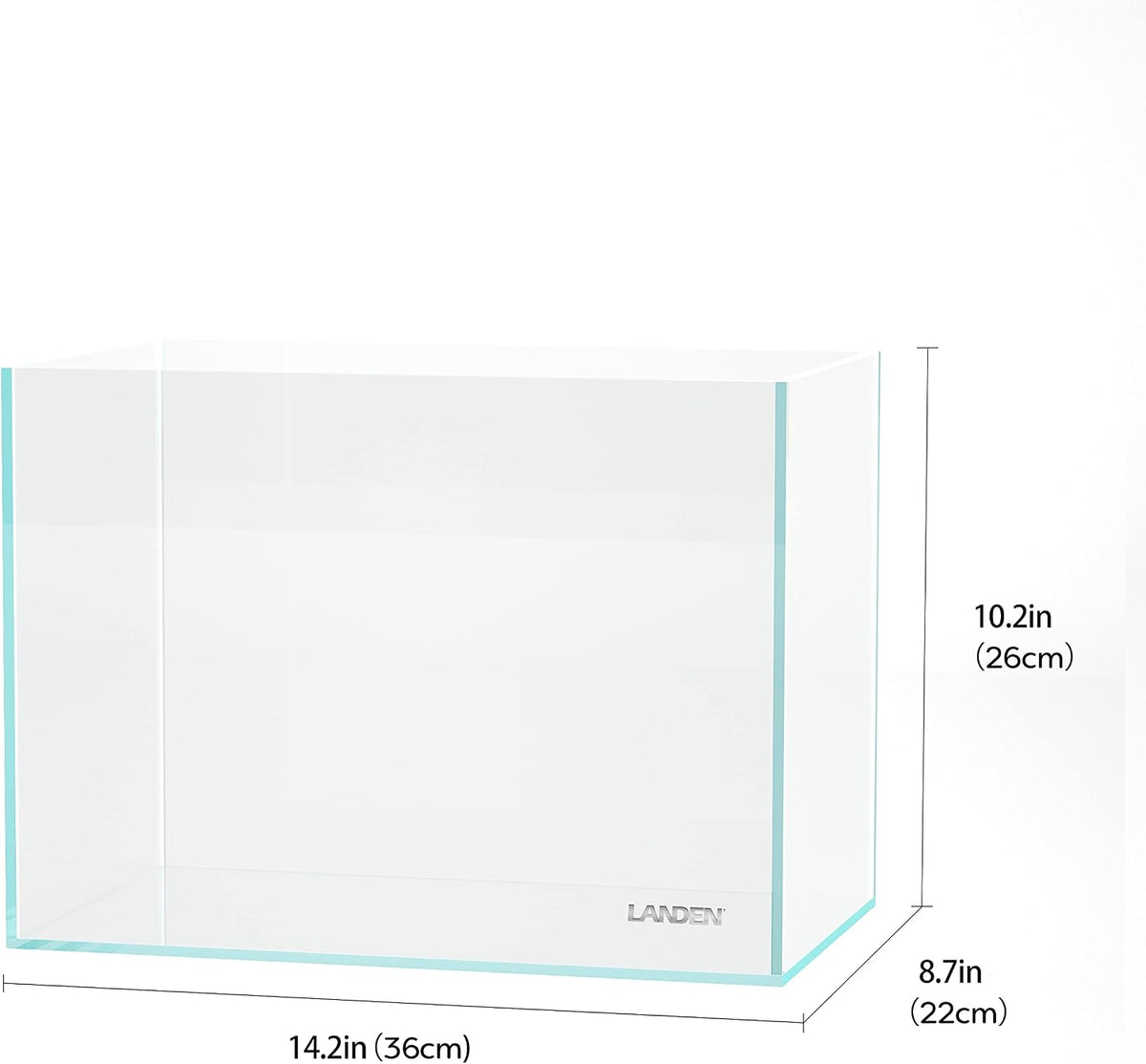 Aquarium 75H 37 Gallon Ultra Clear Glass Rimless Fish Tank – Essentials for Fish - Nano / 05Gal W14.2×D8.7×H10.2 in(36x22x26cm) - image 2