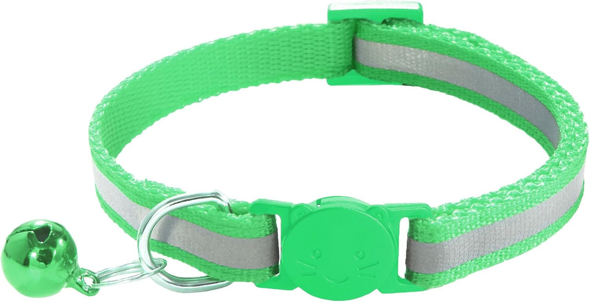 2 Pack Breakaway Cat Collars with Bells - Light Green - image 4