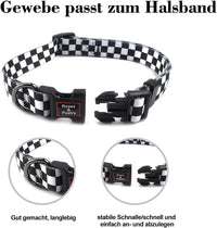 Roses&Poetry Reflective Dog Collar with Gradient Mistyrose - L / Checkered - image 3