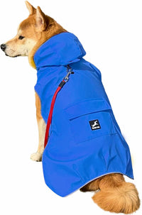 Dog Raincoat Waterproof Reflective Jacket - Medium / Blue