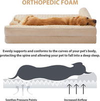 Orthopedic Washable Dog Bed - Beige / 54.0"l x 36.0"w x 7.5"th - image 3