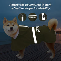 Dog Raincoat Waterproof Hooded, Medium Dogs - Green / 3XL-Fit for 33 to 44 pounds - image 3