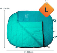 Ultralight Dog Sleeping Bag Backpacking—Outdoor Dog Bed for Hiking—Backpacking Gear for Dogs—Dog Hiking Gear—Dog Camping Gear—Packable Sleeping Bag for Dogs—Dog Travel Bed (Glacial Blue | Large)