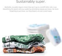 Pet Parents® Washable Dog Diapers (3pack) + Extendrs® of Durable Doggie Diapers, Premium Dog Diapers Female (Medium, Daisy)