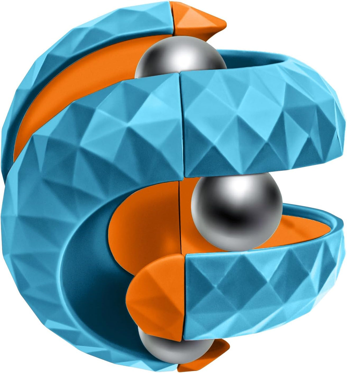 Orbiit Ball Toy, Infinitycube Puzzle Ball Fidget Toy for Kids Adults – Fun for Kids & Family - Orange&blue / 1