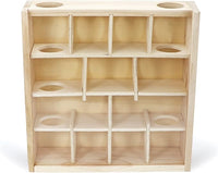 Wontee Wooden Hamster Tunnel Maze with Cover, Hideout & Tunnel Exploring Toys for Dwarf Hamsters Mice Small Gerbil