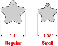Personalized Dog Tag with 5 Lines of Custom Deep Engraved Durable Stainless Steel Pet ID Name Tag Designer Regular Size Star