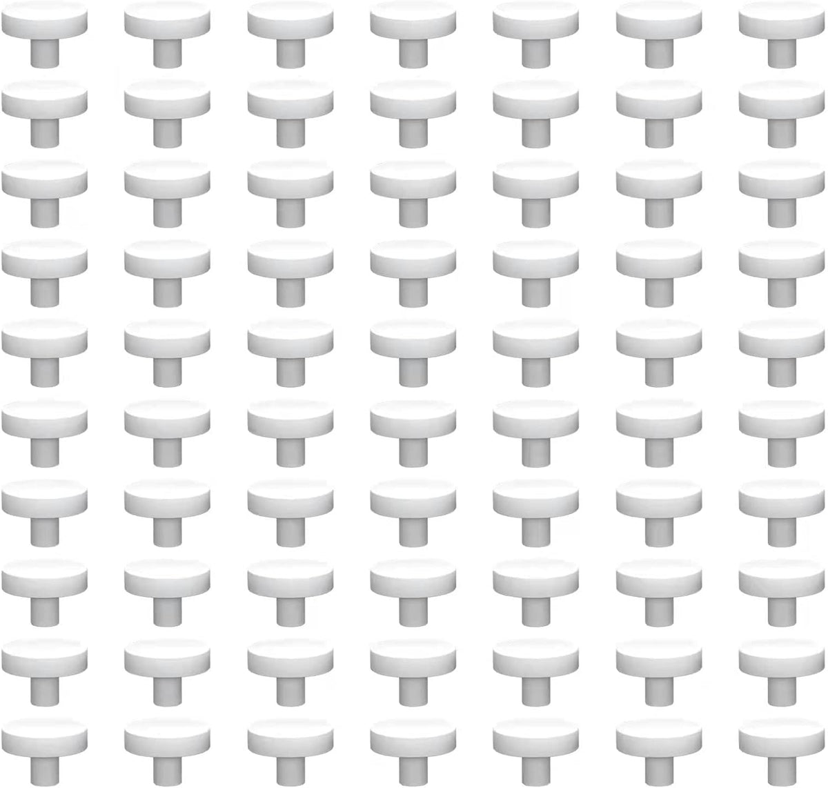 Ceramic White Coralline Coral frag Plugs Coral frag Base Round 20pc – Essentials for Fish - round，24mm，70pcs