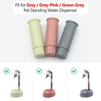 Pet Standing Water Dispenser Cat Dog Standing Bowl with Detachable - Grey/Grey Pink/Green Grey / Adjustable Rods - image 3