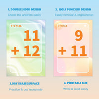 Alened addition and subtraction flash cards with rings and dry-erase markers - view 17