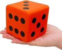 funnysquee 3.15 inch foam dice toy with large numbers, Fortunate Red - view 4