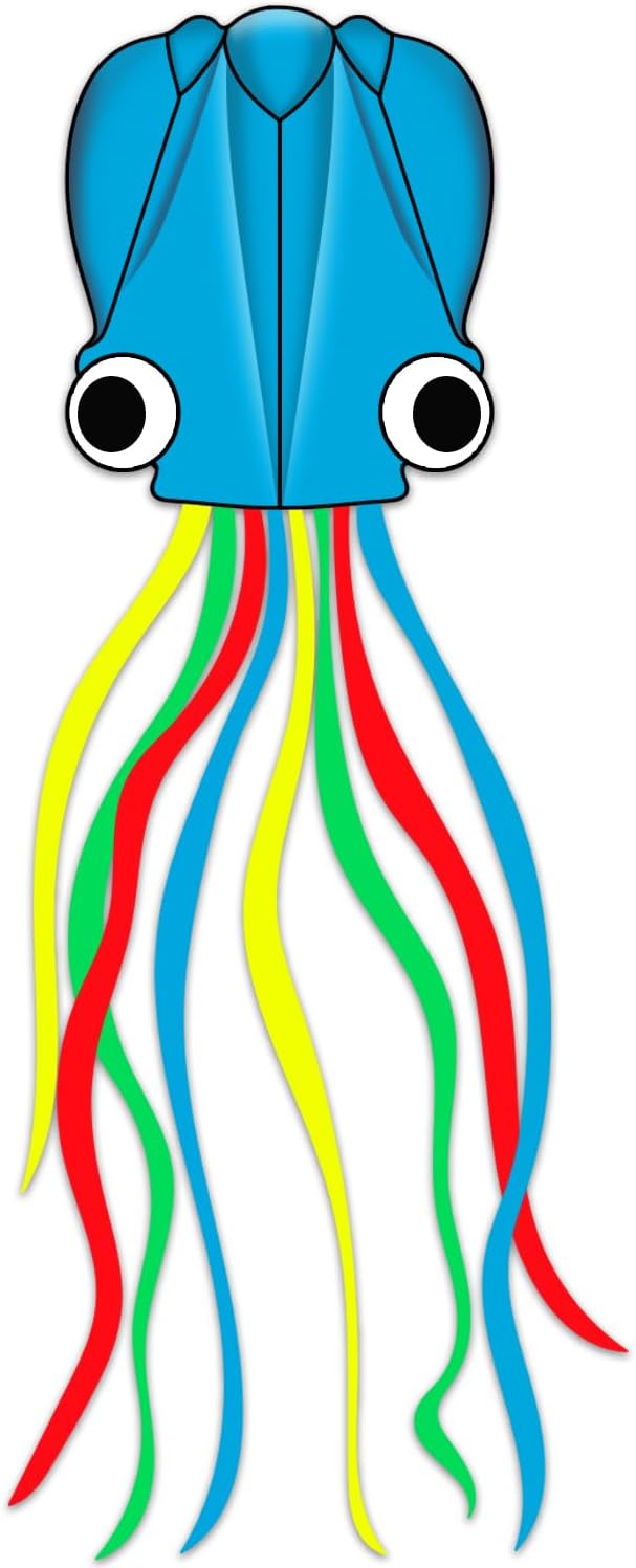 Xida rainbow octopus kite, a frameless ripstop polyester kite with flying line and handle - view 3