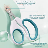 Cat Nail Clipper, Durable Stainless Steel Cat Nail Trimmer with Sharp Blade and Anti-Slip Handle, Professional Small Animal Claw Clippers for Cats Kittens Dogs Rabbits Guinea Pigs