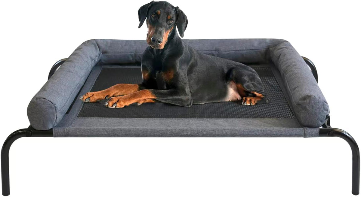 PETIME Cooling Elevated Pet Cushion Bed Raised Dog Cots for Small Dogs - 48 Inch