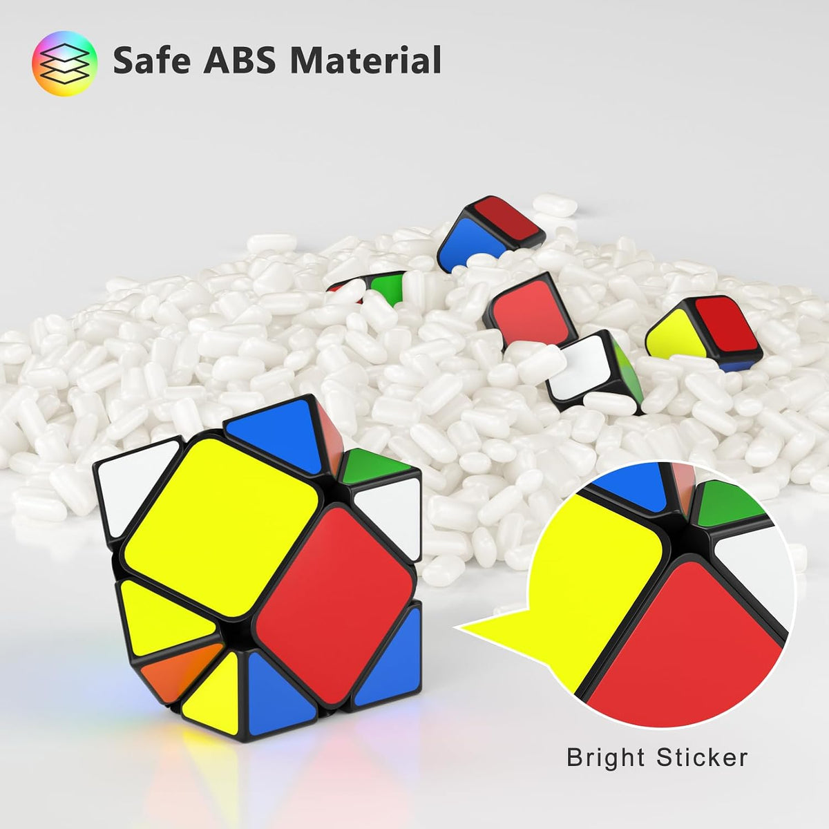 Vdealen Speed Cube Set, 2x2 4x4 Pyramid Mirror Dodecahedron Magic Cube Pack, Puzzle Cube Bundle - 10 Pack-Cube Set - image 4