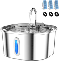 PEKTACO Cat Water Fountain - Small Window Cat Fountain + 3Pack Filters