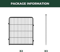 FXW Rollick Unleashed Dog Playpen for Indoor, Yard, RV Camping, 32 inch 2 Panels for Small and Medium Dogs, Black│Patented