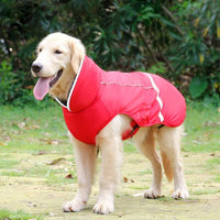 QBLEEV Warm Dog Coat, Reflective Dog Jacket - Red / Large - image 3