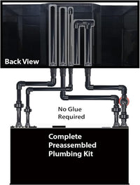 Innovative Marine 50 Gallon INT Internal Overflow Lagoon Aquarium - Complete Reef System with Black APS Stand with Leveling Frame