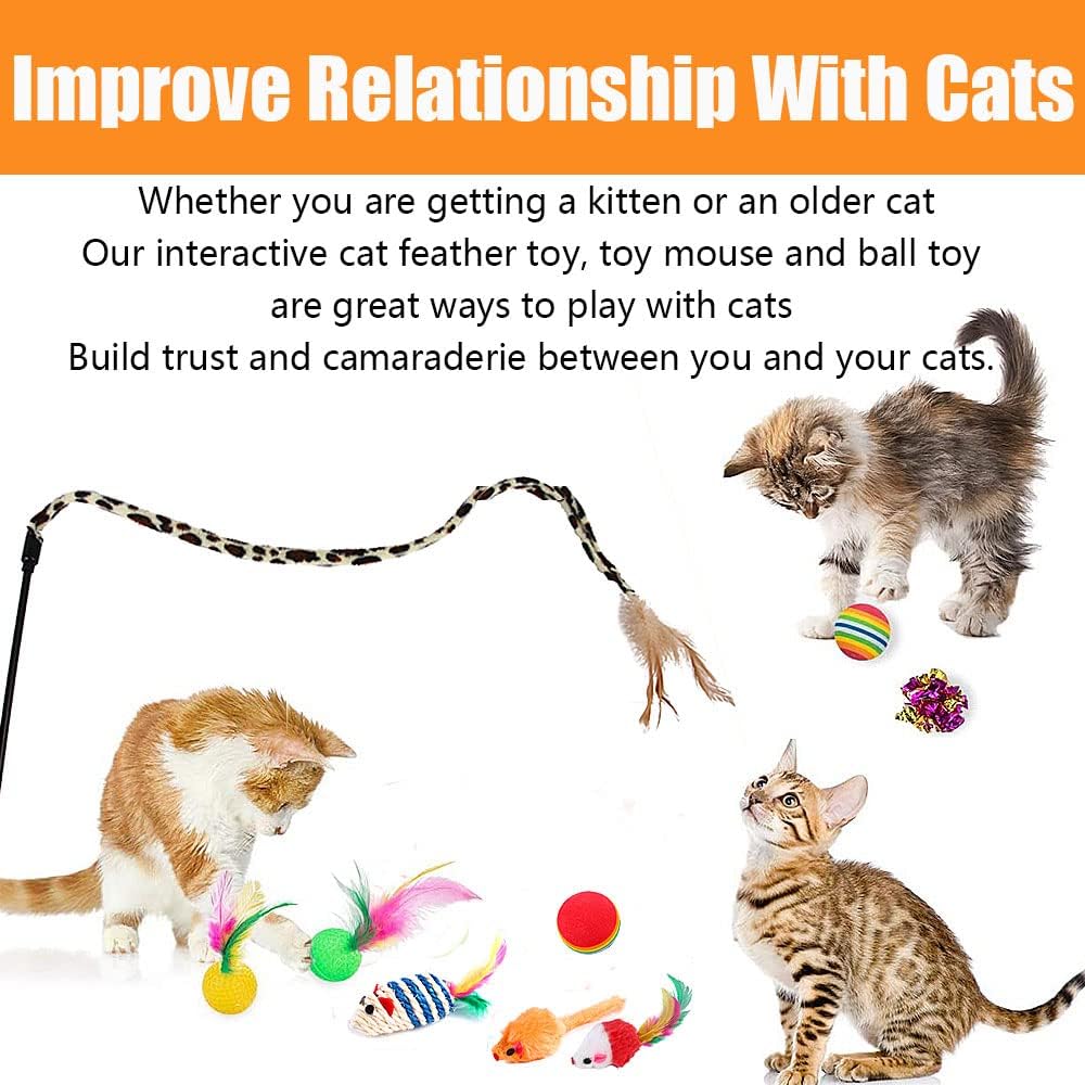 21 Pcs Cat Toys for Indoor Cats Collapsible Cat Tunnel Interactive - image 4