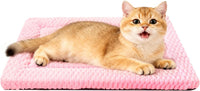 Dog Bed Mat,Reversible & Ultra Soft Kennel Pad-Machine Washable Pet Bed for Dogs & Cats-All-Weather - 18.0" L x 14.0" W x 1.5" Th / Pink