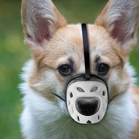 Dog Muzzle, Breathable Basket Muzzles for Small, Medium, Large and X-Large Dogs, Prevent Barking, Biting, Chewing Dog Mouth Cover Gray