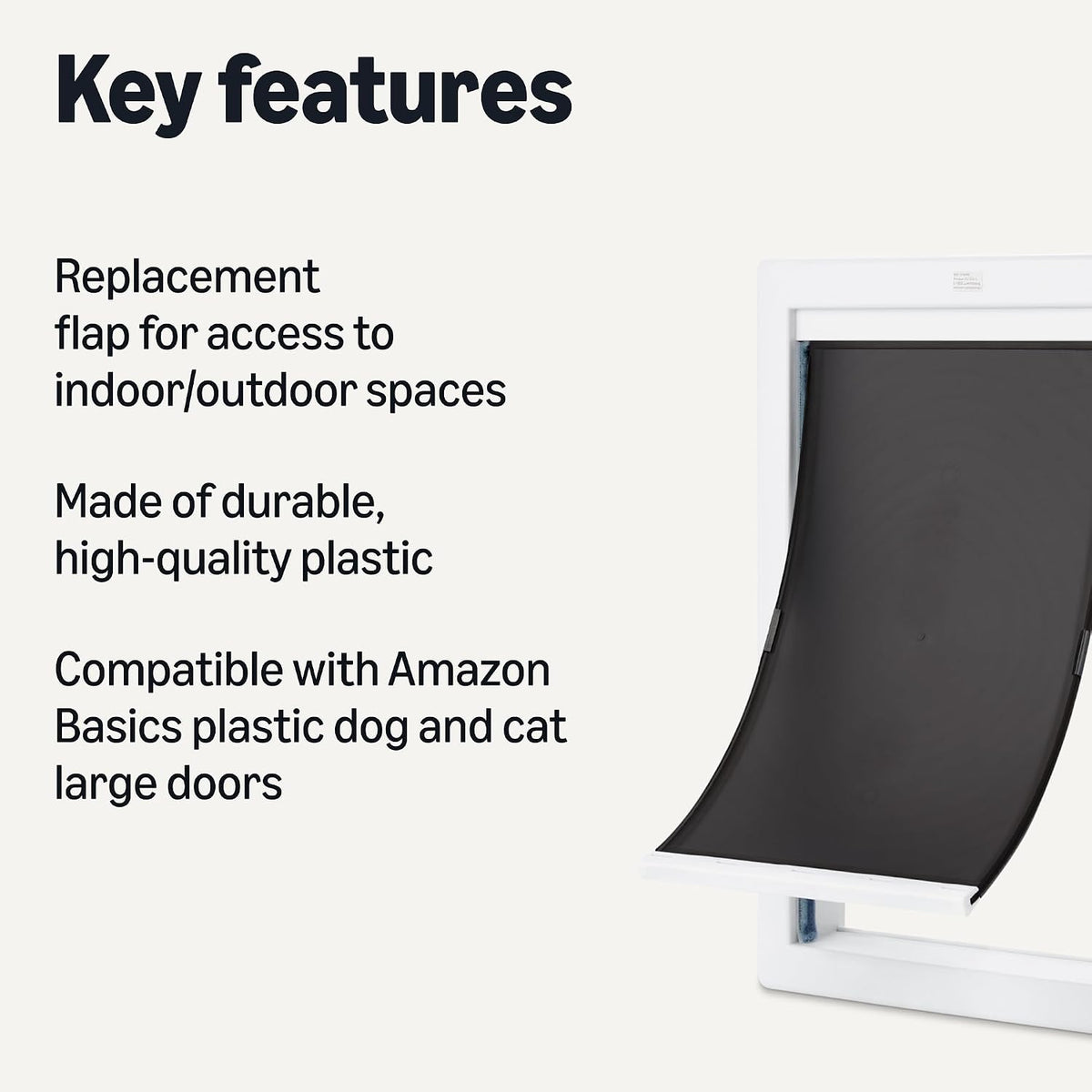 Amazon Basics Adjustable Plastic Dog and Cat Door - Large / Replacement Flap - image 3