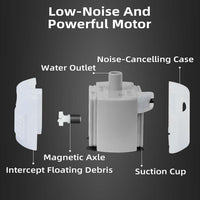Ultra-quiet DC 5V replacement pump with USB cable for stainless steel cat water fountains - view 4