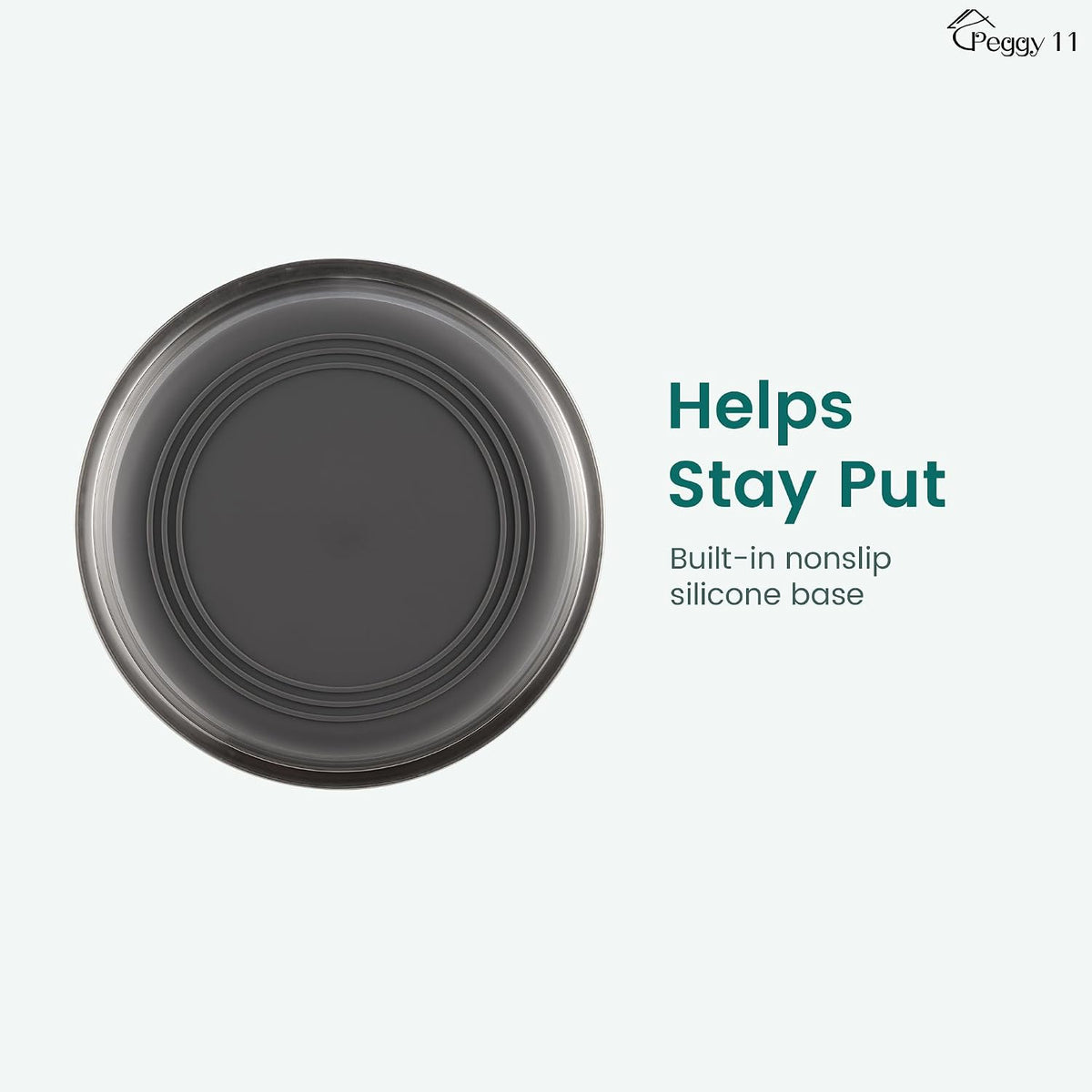 Nonslip Stainless Steel Dog Bowls, 3.8 US Cup Each - 5.7 Cup - image 2