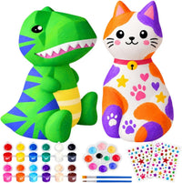 Goodyking Paint Your Own Cat Lamp Kit - Cat & Dinosaur 3pcs