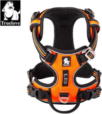 TRUE LOVE Dog Harness No Pull Nylon Reflective Pet Harness Adjustable Comfortable Control Step-in Brilliant Colors Truelove TLH56512 Orange