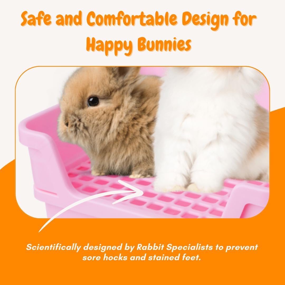 HoppScotch.bun Bumbox Large Rabbit Litter Box - Pink / Large - image 4