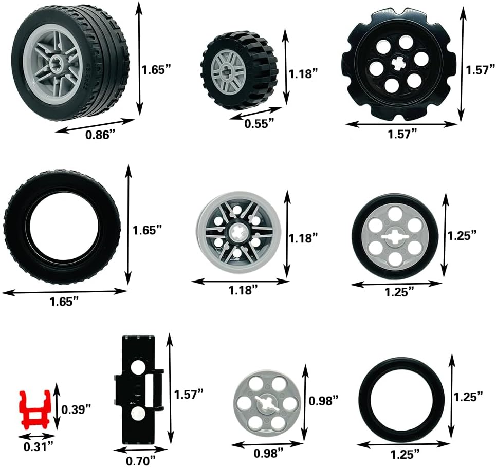 Miutrue technical parts kit with assorted building block gears and wheels - view 4