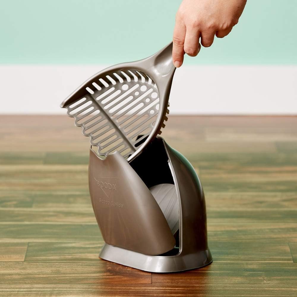 Petmate Scoop N' Hide Cat Litter Scoop with Discreet Holder - Titanium / One Size - image 2
