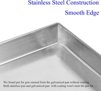 47x29.13x1 Replacement Tray for Dog Crate, Galvanized - Stainless steel / 47.0"L x 29.0"W x 1.0"H - image 3