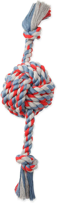 Mammoth Pet Products Flossy Chews Color Monkey Fist Ball with Rope - Large 18" / 1