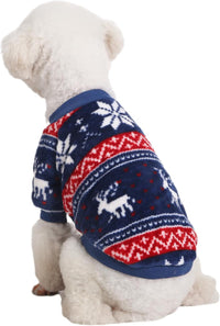 3 Pack Dog Sweaters, Dog Clothes for Small Dogs Girl Boy – Essentials for Dogs - XX-Large / Xmas Red+Xmas Blue - image 3