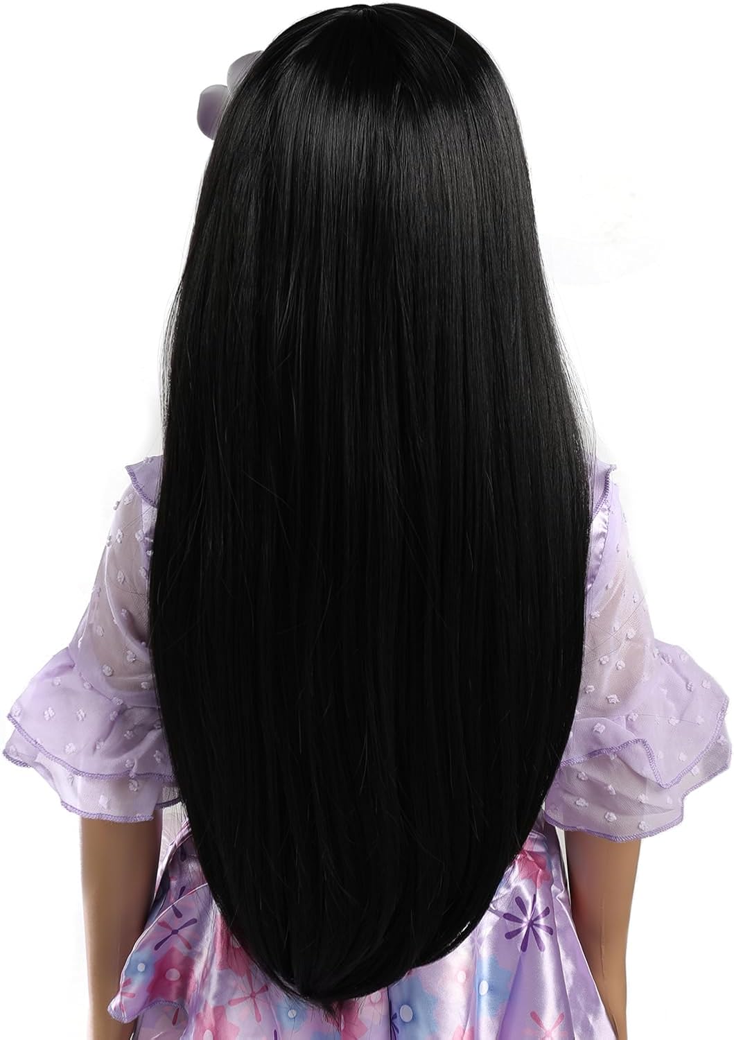 MUPUL kids long black braided wig with bangs for Halloween costumes - view 20