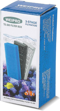 Replacement Cartridge for Fish Tank Filter TE-200 with Aquarium Filter Foam, Active Carbon and Ceramic Ring(TE200-S)