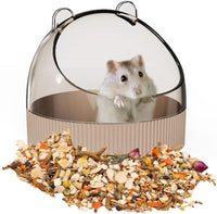 Guinea Pig Food Bowl Hamster Ceramic Water Dish Anti-Spill & Prevent - Brown