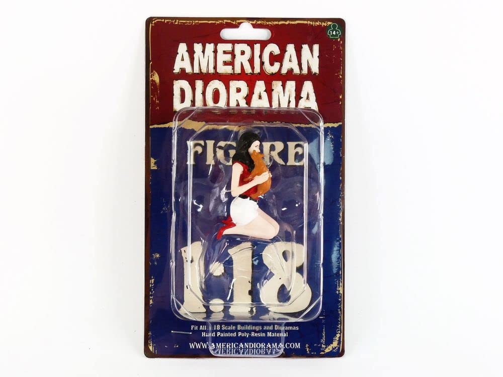 "Girls Night Out" Gigi with Cat Figurine for 1/18 Scale Models by American Diorama