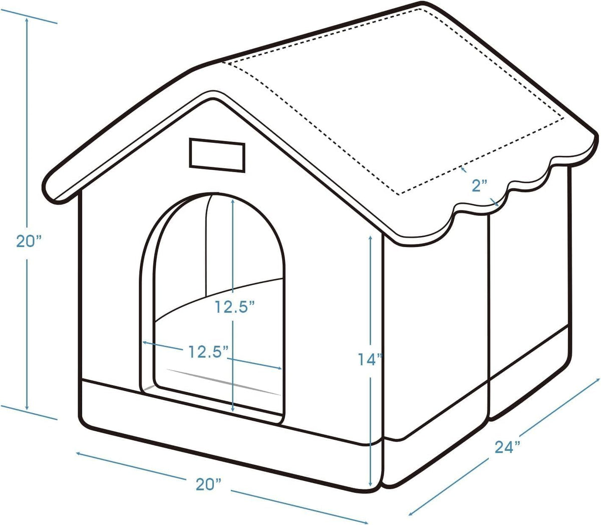 Dog House Indoor, L Size Indoor Dog House for Medium Dog – Essentials for Dogs - Gray / XL - image 3