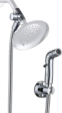 G-Promise Dog Shower Sprayer Attachment for Fast and Clean Pet Showering, Multifunctional Shower, Metal Diverter, 118 Inch Extra Long Hose, No Drill Hook, Dog Washing-Bathroom (Chrome)