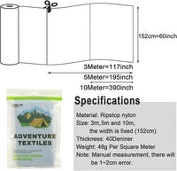9KM DWLIFE Nylon Ripstop Fabric, 6 Color Set: 60x39 Inch - #08 Royal Blue / 3Meter: 60"x117" - image 2