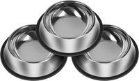 Serentive 3 Pcs Metal Dog Bowls for Small Dogs - 13 oz / Classic