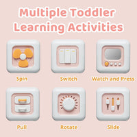 SOCBTNSO Montessori Busy Cube Travel Toy - Pink - image 3