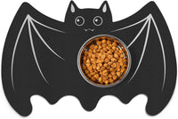 Pet Mats for Food and Water Dog Cat Food Mats Pet Feeding Mat - Bat